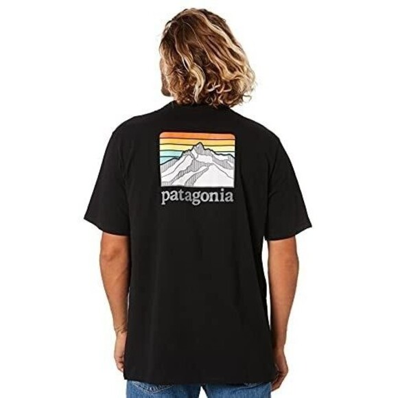 Patagonia Other - Patagonia Men's T-shirt Large Black Logo Ridge Pocket Responsibili-Tee Outdoors